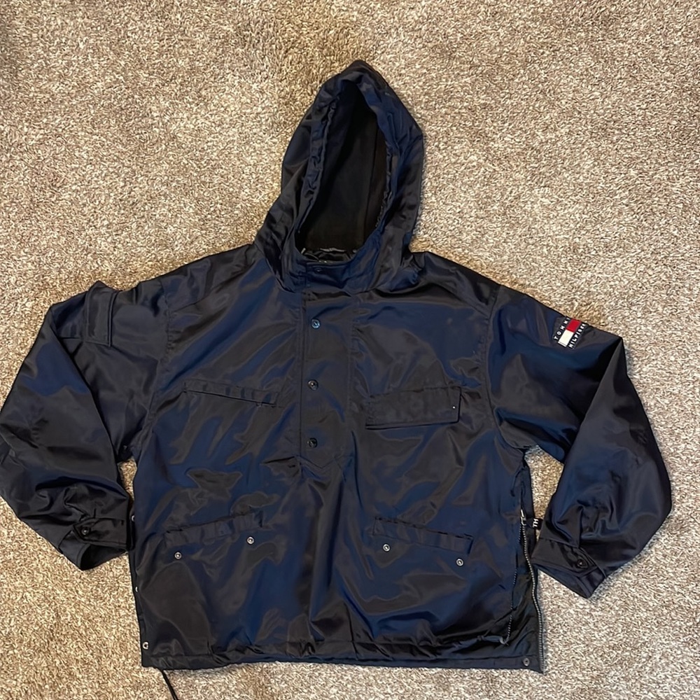 Tommy Hilfiger Anorak navy XL men’s pullover lined hooded jacket